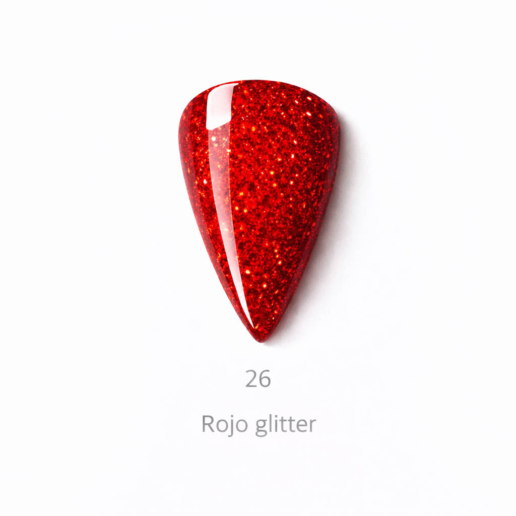 Red Collection Color 26 - Rojo Glitter Vivo