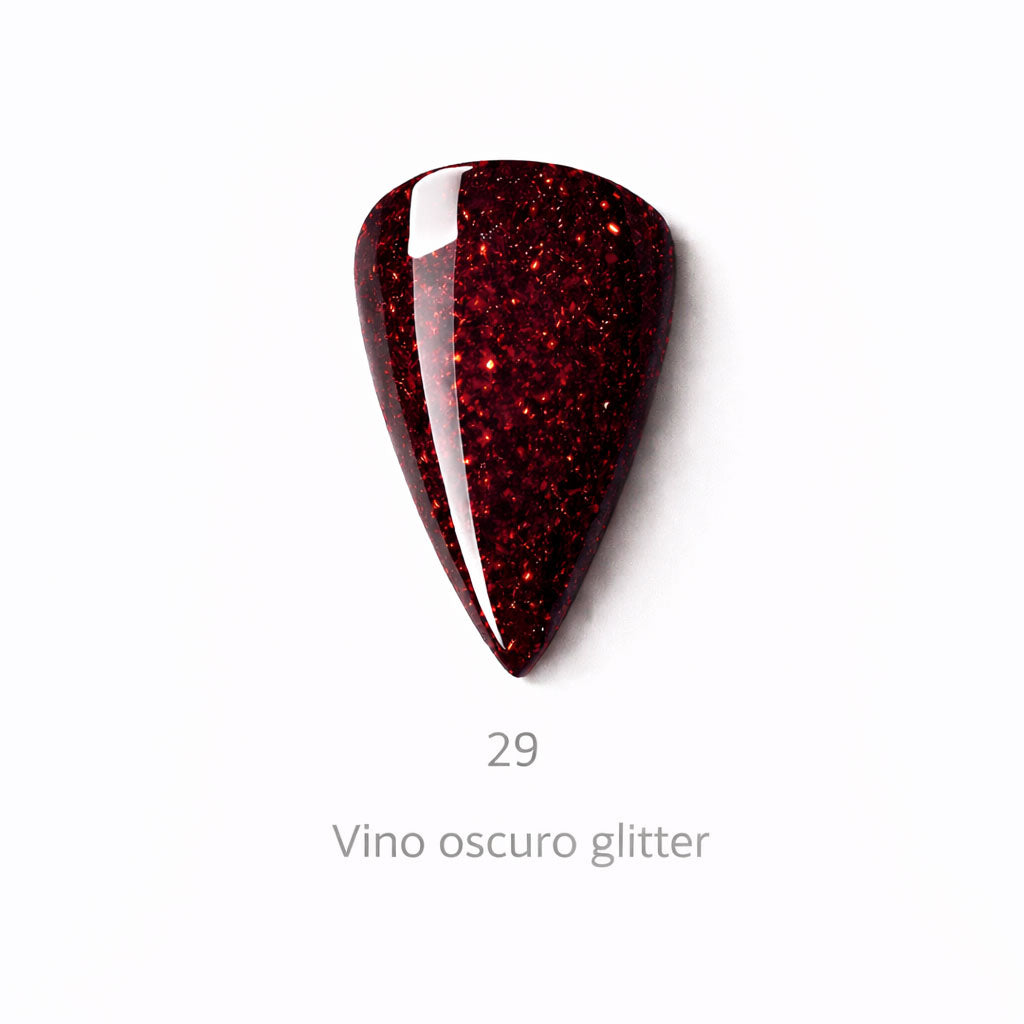 Red Collection Color 29 - Rojo Glitter Borgoña