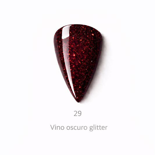 Red Collection Color 29 - Rojo Glitter Borgoña
